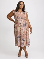 Paisley Print Chiffon Dress