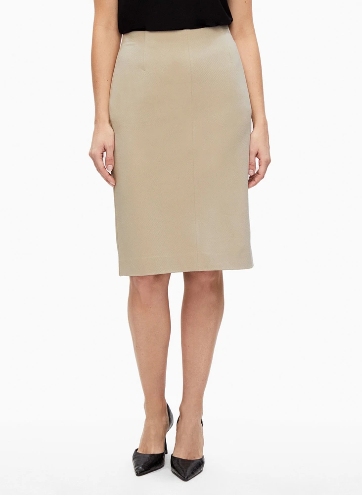 Twill Pencil Skirt