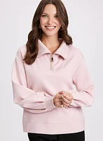 Zip-Neck Pullover Top