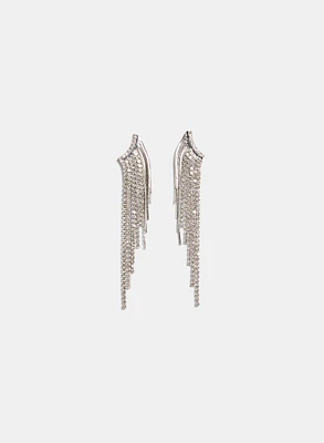 Cascading Crystal Drop Earrings