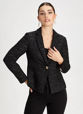 Metallic Detail Tweed Jacket