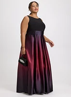 Ombre Effect Evening Dress