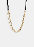 Triple Chain Beaded Necklace