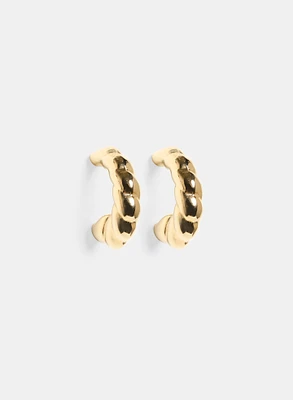 Twist Detail Open-Hoop Earrings