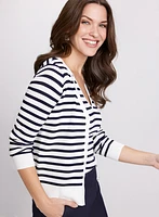 Stripe Button Cardigan