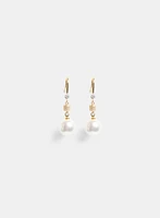 Tiered Pearl Drop Earrings