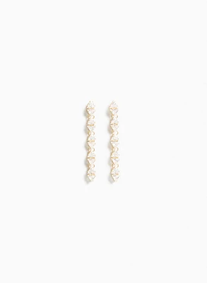 Linear Crystal Earrings