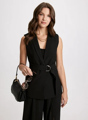 Belted Sleeveless Vest