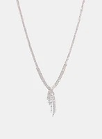 Cubic Zirconia Cascading Necklace