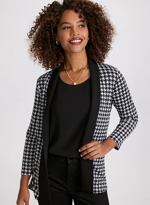 Houndstooth Knit Cardigan