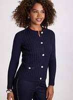 Cable Knit Button Cardigan