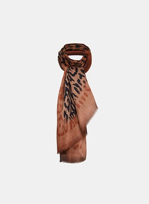 Cheetah Print Oblong Scarf