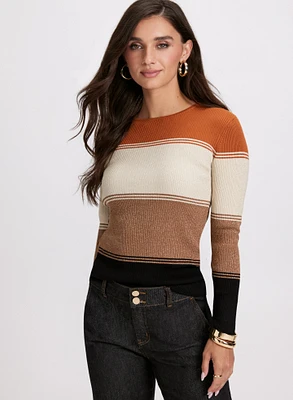 Crew Neck Colour Block Sweater