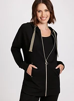 Zip Front Hooded Top