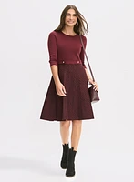 Knit Fit & Flare Dress