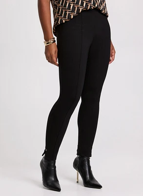 Chloe Enamel Button Hem Leggings - Regular