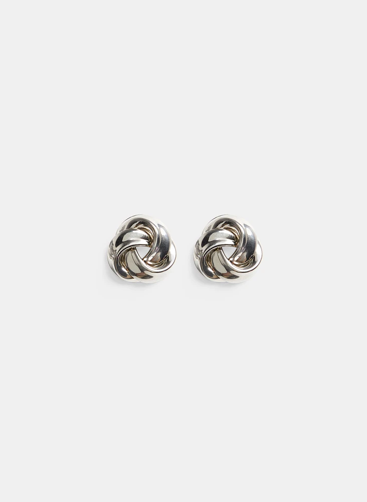 Knot Button Earrings