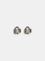 Knot Button Earrings