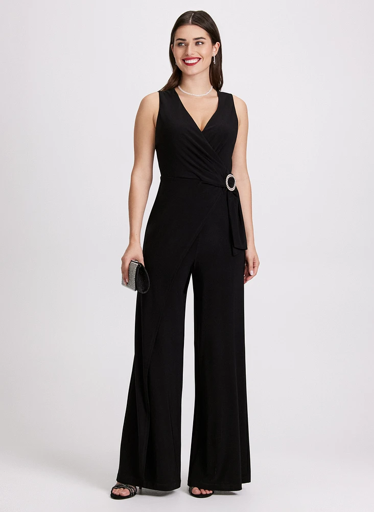 Embellished Wide-Leg Jumpsuit