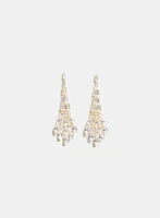 Cubic Zirconia Chandelier Earrings