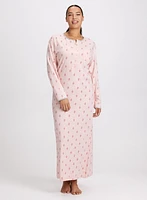 Abstract Print Long Nightgown