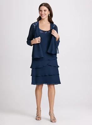 Chiffon Jacket & Dress Set
