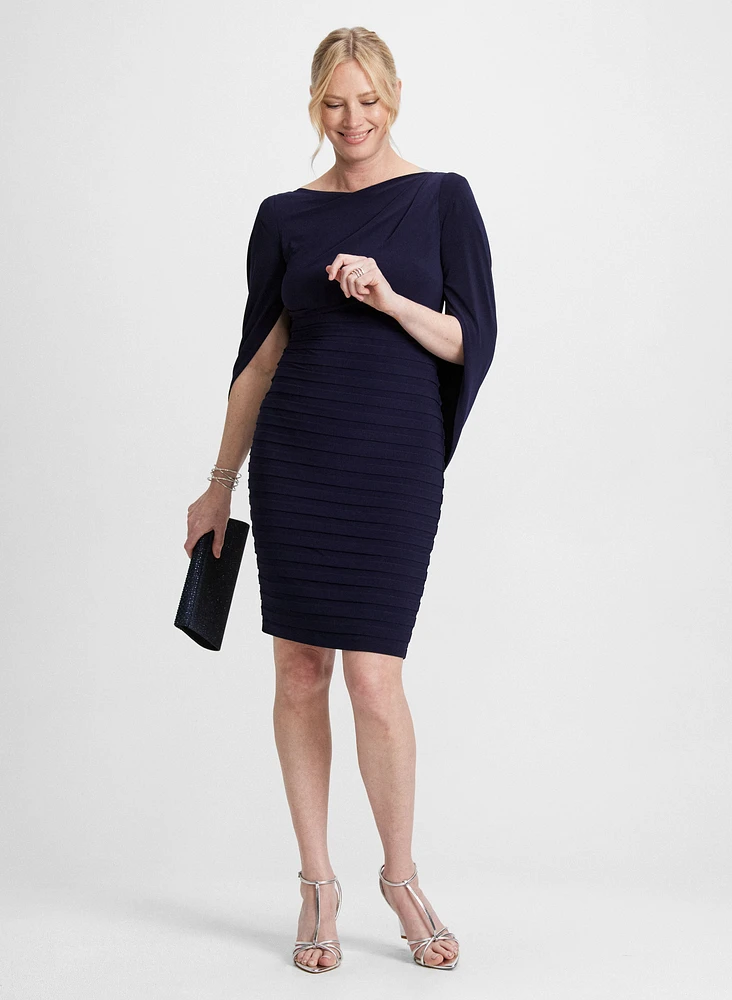 Draped Sleeve Cocktail Dress