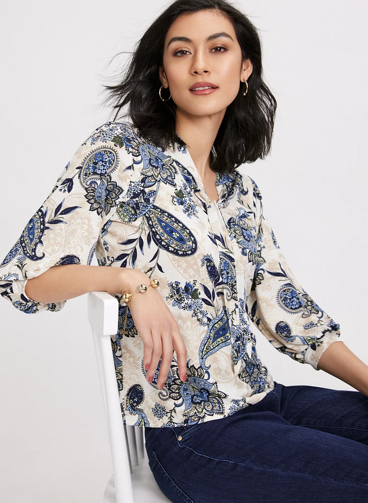 Paisley Print Top