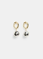 Two-Tone Drop Earrings