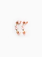 Floral Hoop Earrings