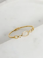 Oval Crystal Insert Bracelet