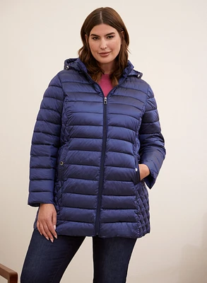 Packable Vegan Down Quilted Coat