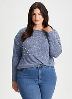 Embellished Long Sleeve Top