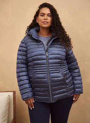 Packable Vegan Down Quilted Coat