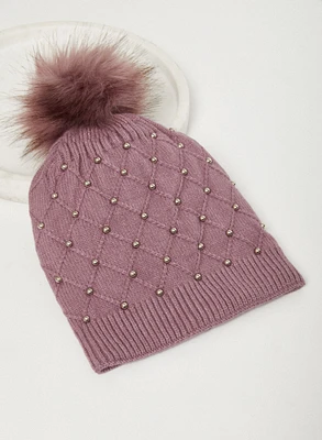 Pompom Detail Hat