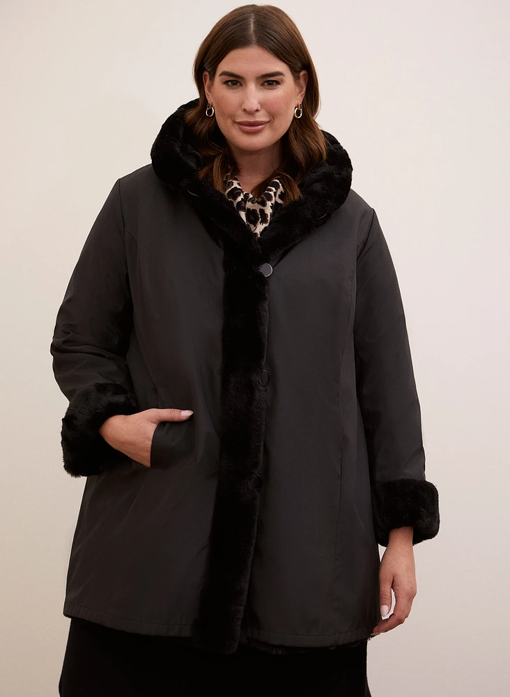 Reversible Faux Fur Coat