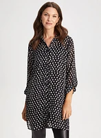 Button Down Dot Motif Tunic