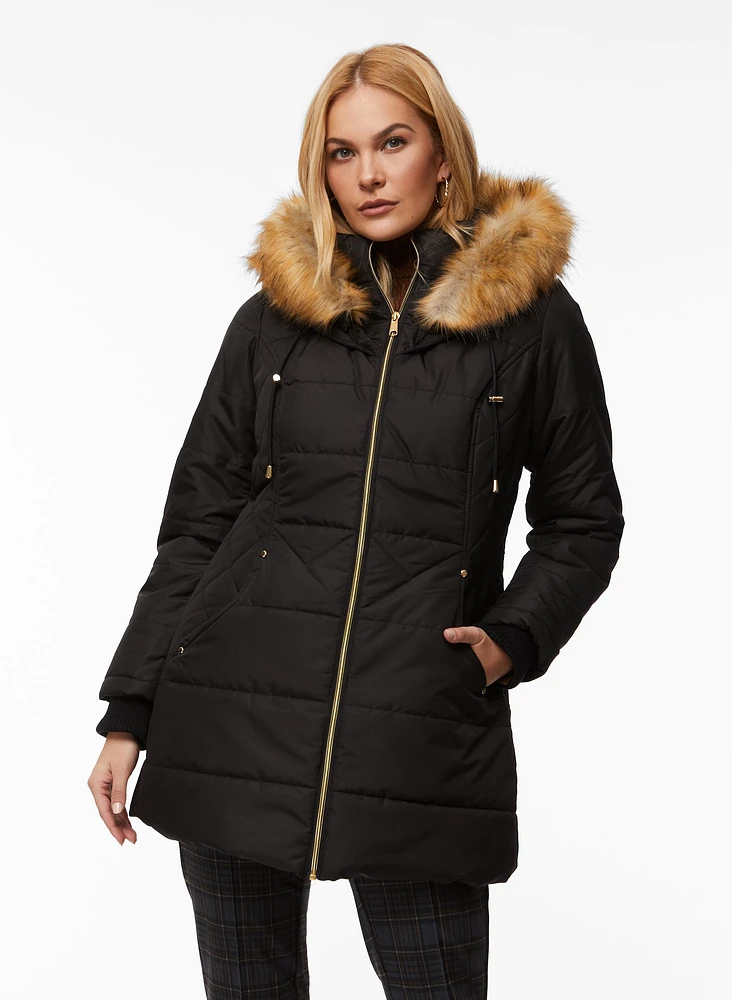 Vegan Down Quilted Coat