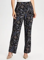 Paisley Print Pull-On Pants