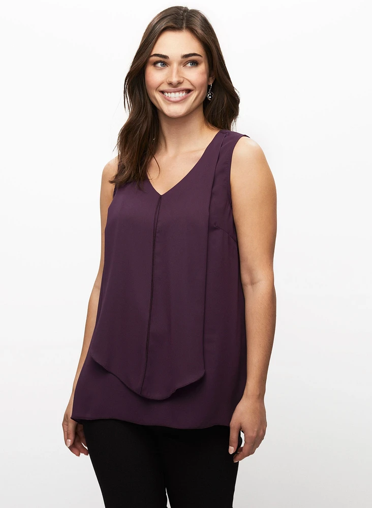 Flounce Detail Popover Blouse