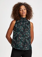 Sleeveless Paisley Print Blouse