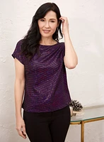 Sequin Drop Shoulder Blouse