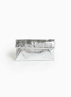 Textured Metallic Envelope Clutch