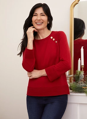 Ottoman Stitch Detail Sweater