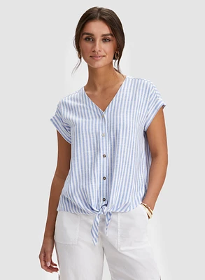 Stripe Print Blouse