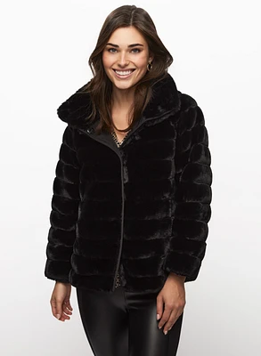 Reversible Faux Fur Coat