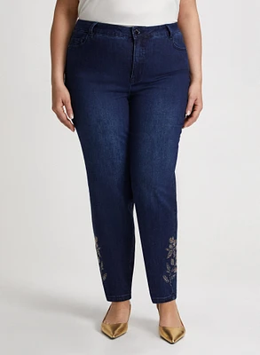 Embellished Hem Jeans