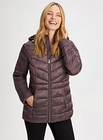 Packable Vegan Down Quilted Coat