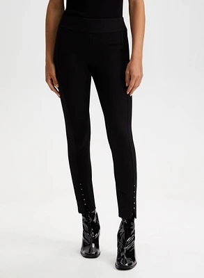 Pull-On Pearl Detail Leggings