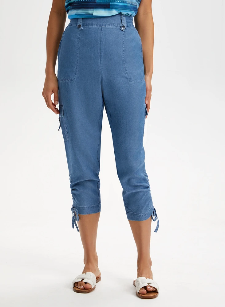 Pull-On Tencel Capris